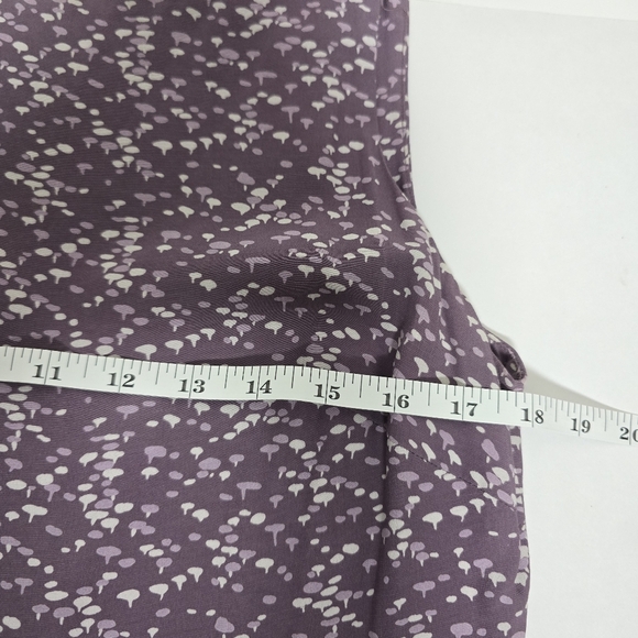 J. Crew Printed Rayon Purple Tie Back Dress Size 6 - Picture 6 of 12